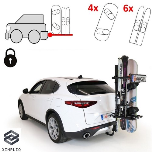 Porte ski attelage cerler pour - cerler,